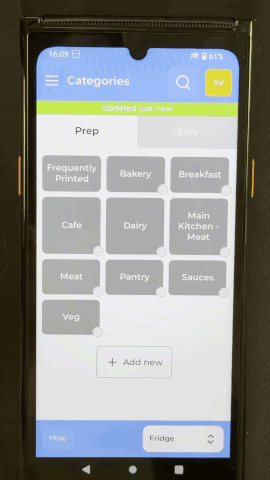 Category colour creation and edit GIF